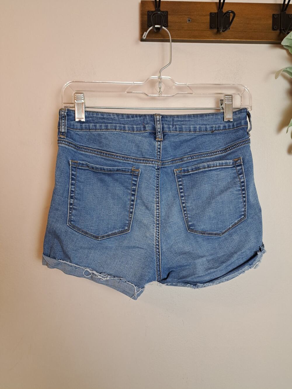 Pacsun High Rise Super Stretch  Shortie Denim Shorts Sz W 29 Summer Vacation